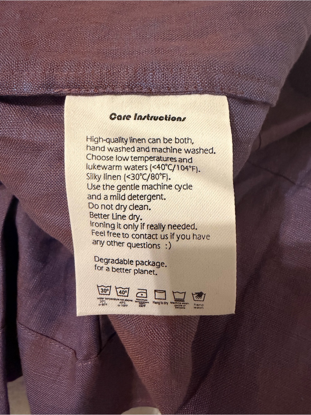 Linennaive Wisteria 23 Dress In Coppery Purple — image 7 of 8